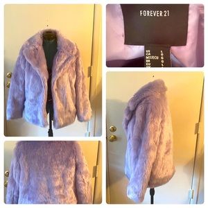 Forever21 lavender faux Fur Jacket